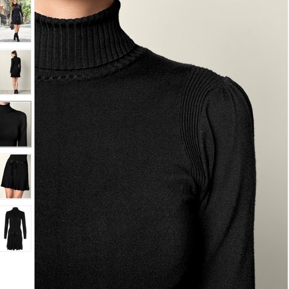 VENUS Pleated Sweater Dress NWOT Dark Teal - Picture 4 of 7